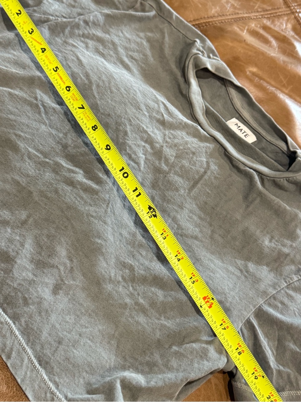 MATE the Label Organic Cotton Relaxed Crop Tee Forest Medium - Picture 5 of 7